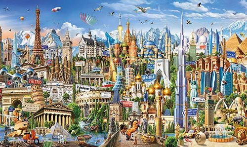 NUEVO La vuelta al mundo PUZZLE GIGANTE de 42000 piezas Educa XXL 17570 