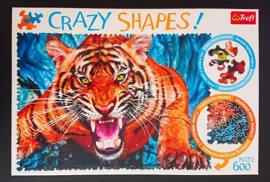 Trefl Puzzle - Crazy Shapes - Facing a Tiger - 600 pieces