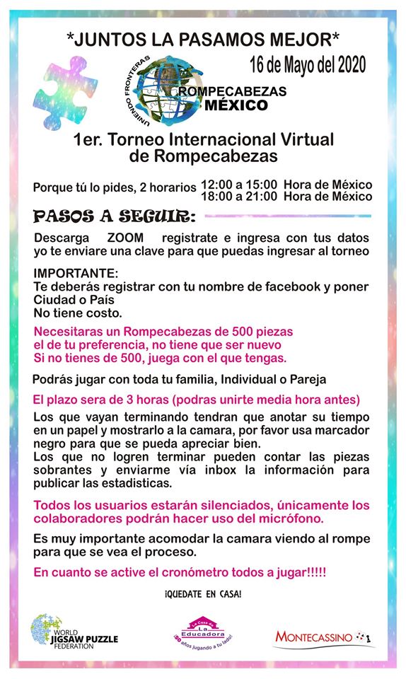 1er Torneo Internacional Virtual de Rompecabezas Mexico