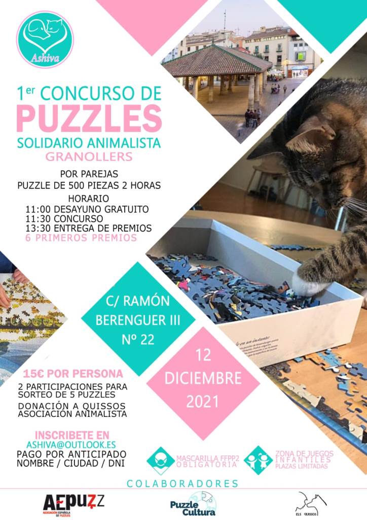 1º Concurso de Puzzles Solidario Animalista Granollers