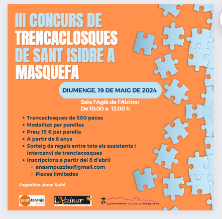 III Concurso de Puzzles de Sant Isidro en Masquefa